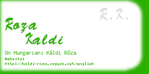 roza kaldi business card