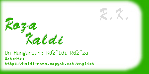 roza kaldi business card